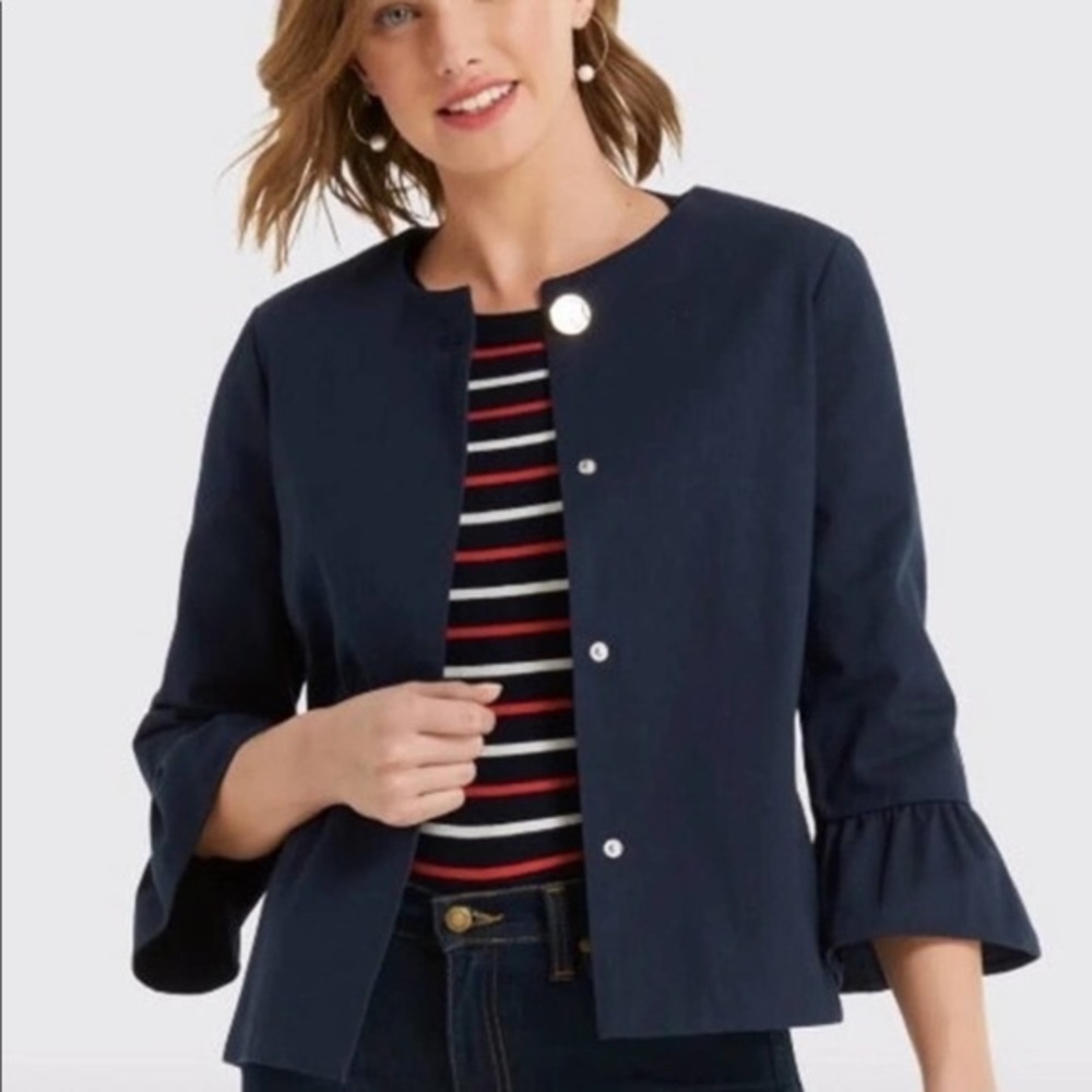 Draper James Péplum Sleeve Short Coat